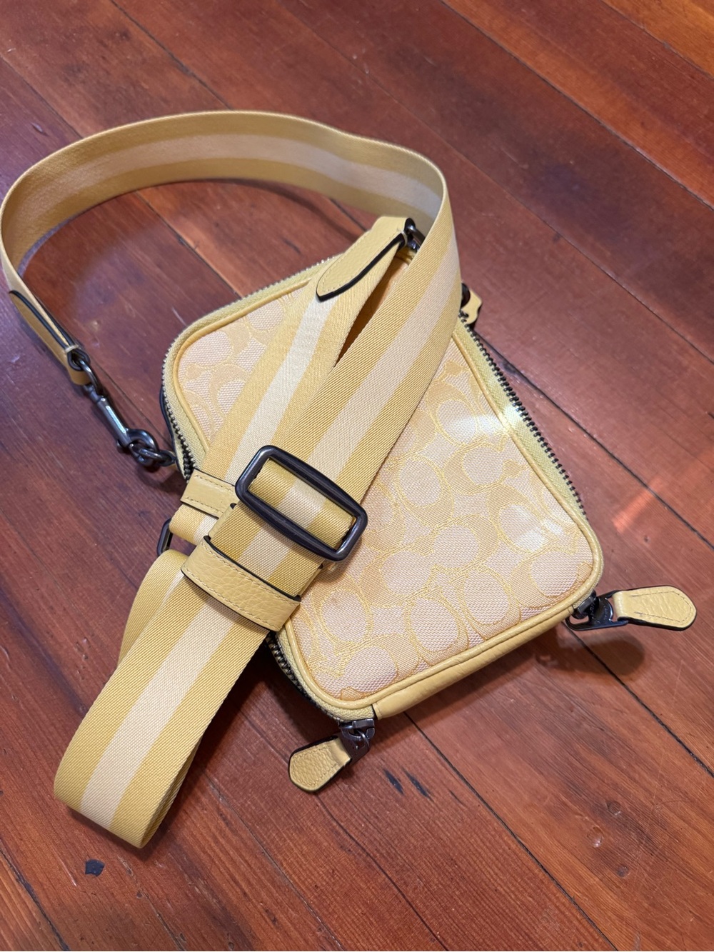 COACH Yellow Leather Crossbody Bag